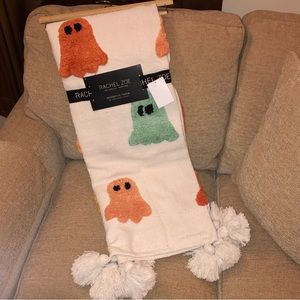 Rachel Zoe Halloween Multi-Colored Ghosts Decorative Throw Blanket